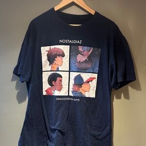 Stranger Things Nostalgia Dark Blue Graphic Tee Gorillaz Inspired sz XL